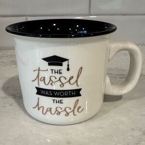 Graduation Themed White and Black Mug